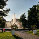Ein Springbrunnen in Italien