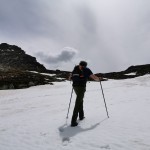 Schneefeld nach der Giglachseehütte, 1950m, ohne Ausrüstung! Schneefeld