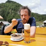 Leberknedlsuppe auf der Ursprungalm, 1604m Leberknedlsuppe